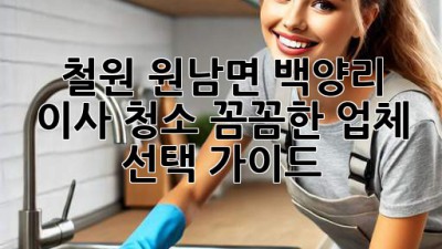 철원 원남면 백양리 이사 청소: 꼼꼼한 업체 선택 가이드